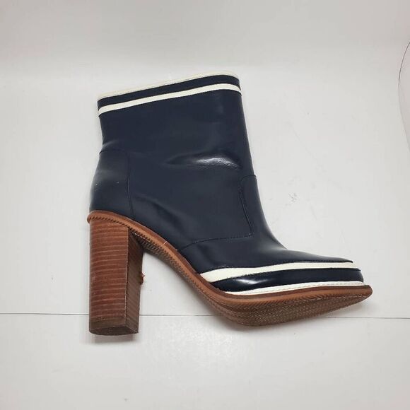 Diane von Furstenberg Women's Black Round-Toes Leather Colorblock Pattern Boots - Picture 5 of 16